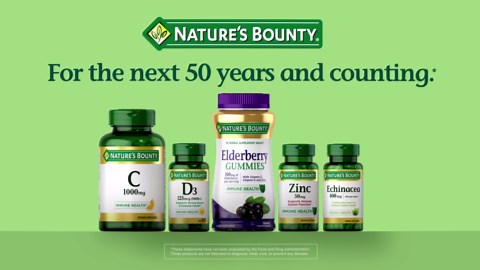 Nature's Bounty Elderberry Gummies, Dietary Supplement, Supports Immune Health, Contains Vitamin A, C, D, E and Zinc, 100 mg, 70 Gummies