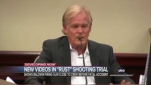 10K views · 200 reactions | New behind-the-scenes videos from the set of “Rust” revealed at trial show Alec Baldwin firing prop guns on the set days before Halyna Hutchins was fatally shot. Prosecutors raising questions about safety on the set. @KaynaWhitworth reports. | ABC World News Tonight with David Muir | Facebook