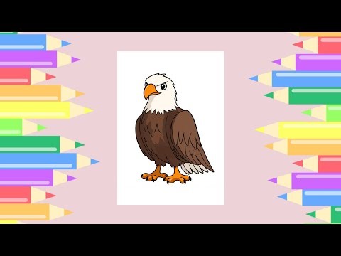 Easy Drawing of Cute Eagle for Kids | Easy Drawing for Kids Step By Step