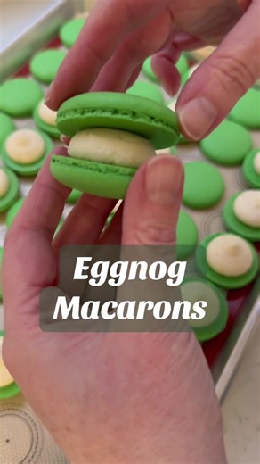 Holiday Macarons with Eggnog Buttercream Recipe