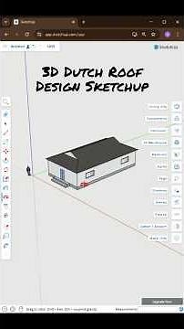 3D House Design with Dutch Roof in SketchUp | Easy Tutorial #SketchUp #3DModeling #Shorts