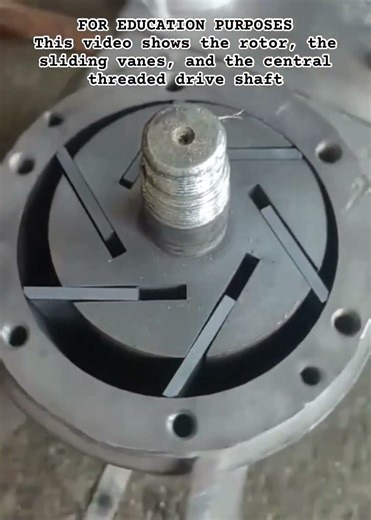 Rotary Vane Pump Mechanism #shorts #hydraulics #vane pump #engineering #mechanical #industrial #tech