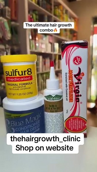 Taking it back to the old days....greese that stimulate your scalp and get you results...especially if you’re experiencing dry and flaking scalp or psoboric dermatitis. Products Displayed Sulfur 8 7.25ox N7,500 Blue magic N10,000 Virgin hair fertiliser N3,000 Wild growth oil 17,500 #hairgrowthtips #hairgrowth #dandruffsolution #hairgrowthcream