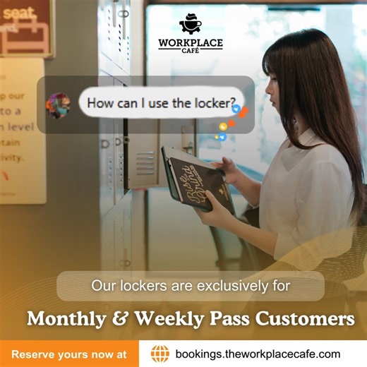 3.6K views | Did you know? Lockers are exclusively available for our monthly and weekly customers. ️✨ Keep your things safe while you work worry-free at Workplace Café! No need to carry everything around—just store, stay productive, and feel right at home. ☕ | Workplace Cafe | Facebook