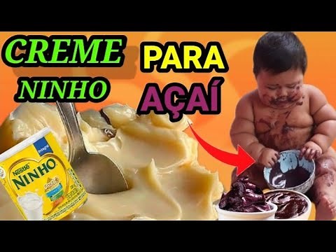 como fazer creme ninho para AÇAÍ receitas de delivery passo a passo