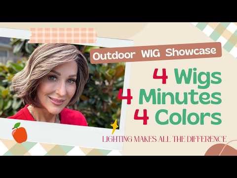 4 WIGS | 4 MINUTES | 4 COLORS | OUTDOOR Try-On & Natural Light Review #wigs #wigreview #hairloss