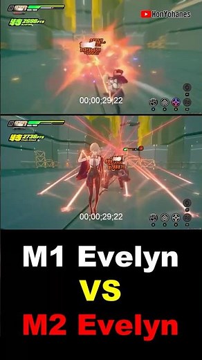 M1 VS M2 EVELYN COMPARISON #evelyn #zenleszonezero #zzzero #zenlesszonezerogameplay #zenless