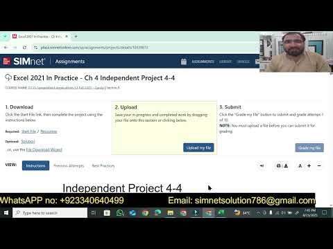 Excel 2021 In Practice - Ch 4 Independent Project 4-4 | Excel chp 04 Independent Project 4-4