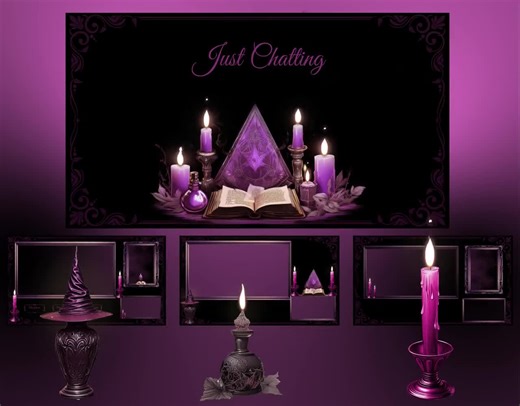 Witchy Gothic Animated Stream Pack: Twitch Overlays, Scenes, Alerts and More - Etsy