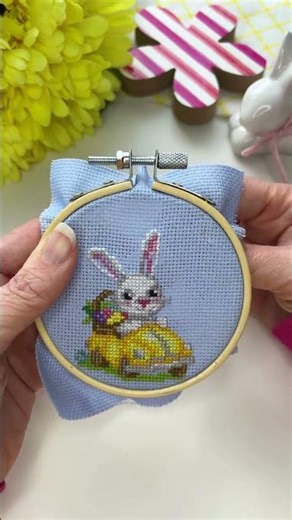 Stitching an Easter Bunny Driver 🌸 | Vervaco Stitch Along Pattern