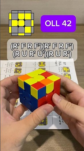 OLL 42 Finger Trick Tutorial #rubikscube #rubik #cubing #rubik3x3 #rubiks #speedcubing #speedcube