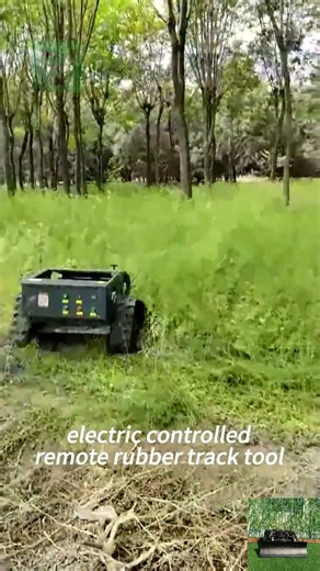 wireless radio control tracked brush mower made in China #farming #mower #lawnmower #machine