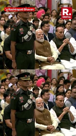 President Murmu Awards Indian Army's Major Aditya Pratap Singh The Shaurya Chakra | On Camera