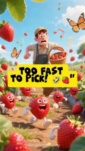 #StrawberryRun #FunnyFruit #ViralVideo #CuteAndChaotic #RunningBerries #FarmComedy #LOLShorts #EscapeChallenge #BerryCute #FruitGoneWild