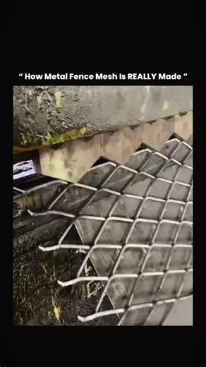 explain_eduverse_ on Instagram: "This video shows the fascinating process of making expanded metal mesh, a material commonly used for fencing, industrial safety barriers, ventilation panels, and construction reinforcement. . . Instead of weaving wires together, the machine takes a solid steel sheet and uses a powerful cutting-and-stretching mechanism to create diamond-shaped openings in a single continuous piece of metal. The top blades slice precise staggered cuts into the sheet, and as the she