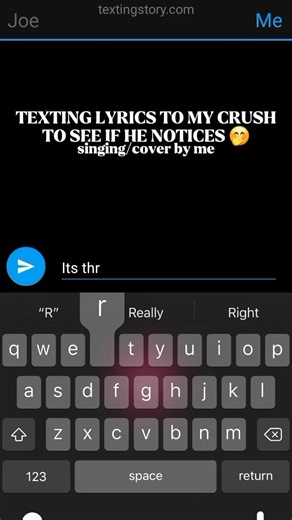 texting my crush lyrics prank #cover #singing #textstory