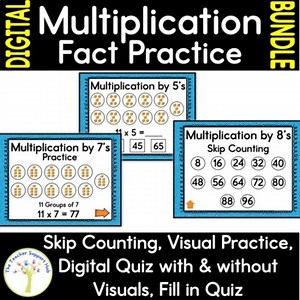 Multiplication Fact Fluency Digital Practice BUNDLE