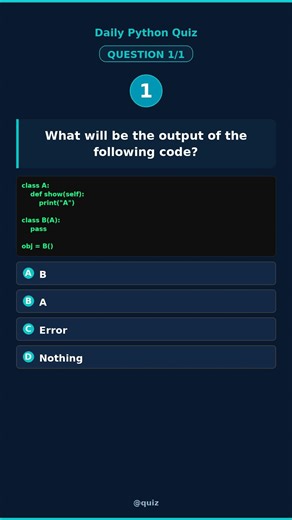 Python Quiz: Inherited Method Output