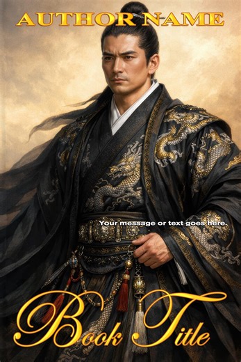 Asian Historical Romance Book Cover - Imperial Warrior in Dragon Robes Premade Ebook Cover Design - Etsy