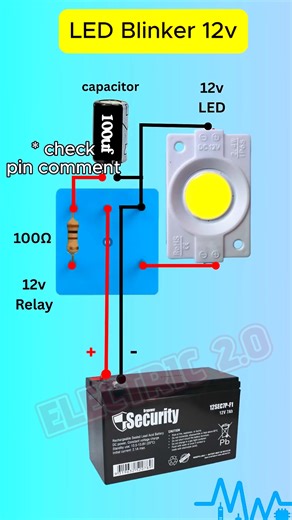 1.6K views · 12 reactions | 12V LED Blinker with Relay #12v #LED | Electric 2.0 | Facebook