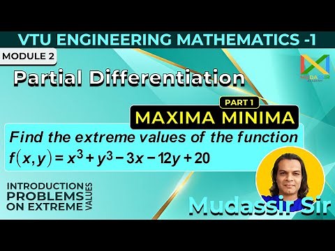 VTUM1|Maxima and Minima for Functions of Two Variables Introduction and problems