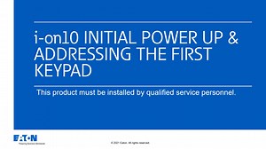 i-on10 Keypad Connection & Addressing Tutorial - Security & Intruder Alarm Systems - Eaton videos