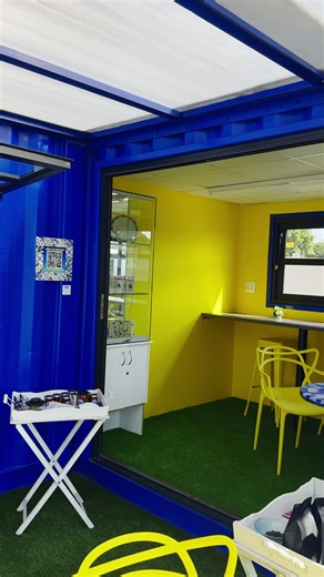 Container Transformation into a Stylish Coffee Shop
