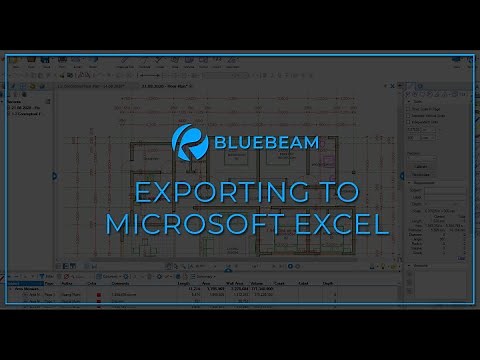 Bluebeam Revu - Exporting Measurements to Excel
