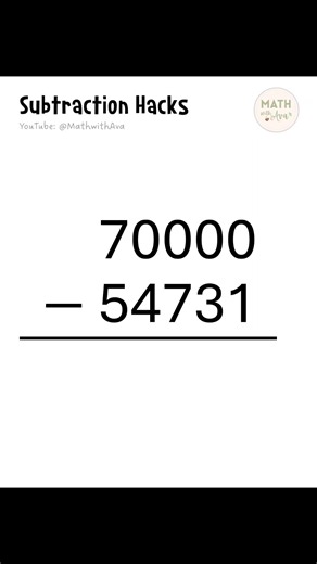 Stop getting stuck subtracting across zeros with these 2 simple hacks. #learnontiktok #MathwithAva #mathtrick #subtraction #mathhack