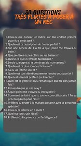 30 questions à poser à son mec #couple #couplegoals #dependanceaffective #coupledrole