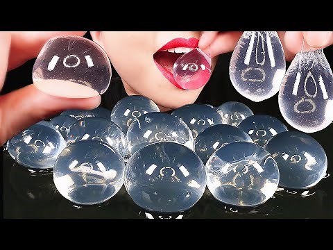 ASMR EDIBLE WATER BOTTLE *NO PLASTIC* HOW TO MAKE WATER BOTTLE FOOD GIANT POPPING BOBA EATING SOUNDS