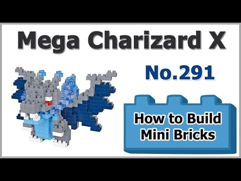 How to Build Mini Blocks Pokemon Mega Charizard X No.291 Review Instructions Specifications