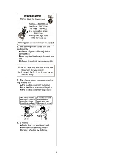 Test 2 English Form 1 worksheet