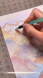 This is a feast for your eyes... A female artist in central China’s Hubei province showcases her process of creating a traditional Chinese painting, wowing viewers with vibrant colors and a fresh twist on classic art. #traditional #creative #chinese #landscape #painting #chinacharm | CGTN China24
