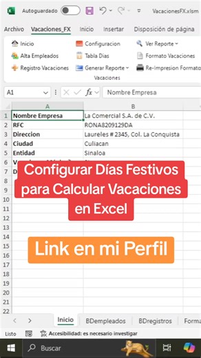 Días festivos Vacaciones en Excel Con este excel determina rápidamente las vacaciones de empleados, toma en cuenta loas dias festivos. Puedes descargar aquí: https://formulasexcel.com/vacaciones-en-excel/ #vacaciones #excel #empleados #contabilidad #exceltips | FormulasExcel