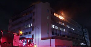 Firefighters mop up after L.A. County office building fire