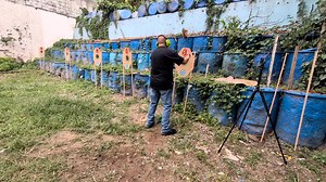 Performing the close contact shooting exercise and demonstrating what to do when your firearm gets caught in your garment during the engagement, you clear the problem fast and continue the fight... | Snooky Cruz