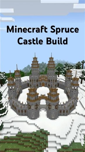 Minecraft Spruce Castle Part 3 #minecraft #shorts #youtubeshorts #shortvideo #shortsfeed #fypシ #fun