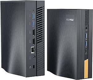 ACEMAGIC Mini PC 12th 12450H 【Beat i7 11390H】, 8C/12T, up to 4.4GHz, 32GB DDR4 512GB NVMe SSD, Mini Desktop Computer [USB 3.2 Type-C], TDP45W, Tower PC 2.0 HDMI, Dual Display 4K@60Hz, WiFi6/BT5.2