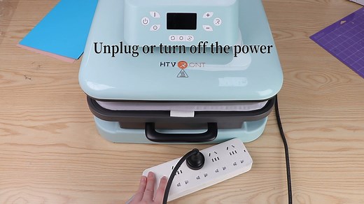 HTVRONT tips! How to Lower the heat plate on the press? Click the power button. Unplug or turn off the power. Turn the power back on after 10 seconds. Press and hold both buttons simultaneously. https://amzn.to/46XPKxI #htvront #htvrontpress #htvrontmade #htvrontautopress #heatpress | HTVRONT