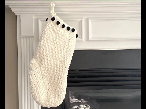 Christmas stocking pattern | crochet Christmas stocking with chunky yarn