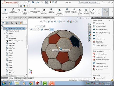 How To Design Football Model In Solidworks 2016