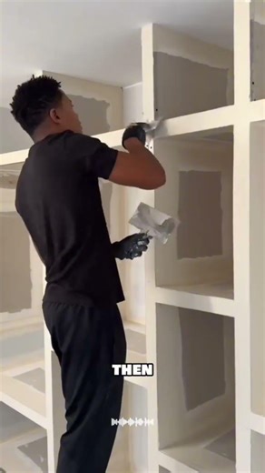 How to Build High-End Shelves with Drywall #diy #interiordesign