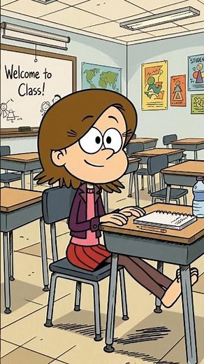 Mollie goes barefoot in class. #theloudhouse #mollie #classroom #school