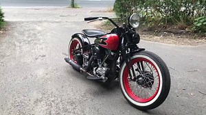 '53 Panhead bobber. Video by Real Gone Daddy | Harley-Davidson Springers
