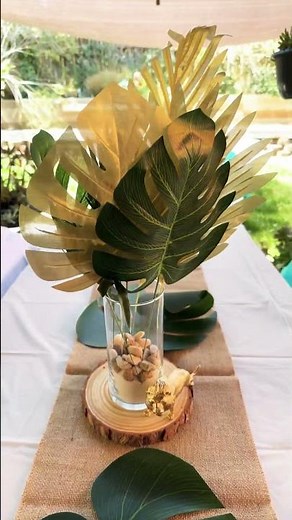 Jungle safari theme table centerpiece idea ! #party #jungle #babyshower #safari #DIY
