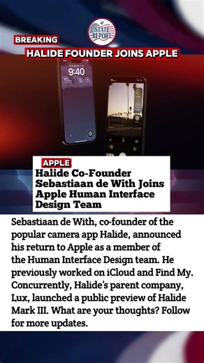 Halide Co-Founder Sebastiaan de With Joins Apple Design Team #Apple #TechNews