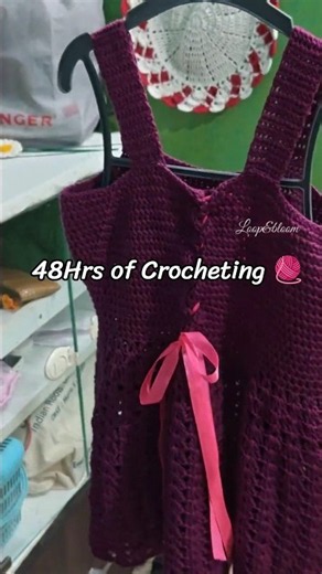 I Spent 48 Hours Making This Birthday Dress 💖#crochet #crochetdress #shortsfeed #shorts