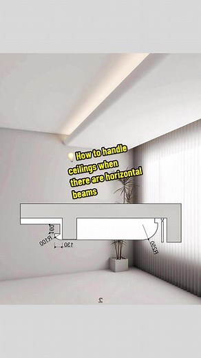 💡How to handle ceilings when there are horizontal beams #contrustion #architecture #interior #exterior #interview #decor #tips #interiordesign #structure