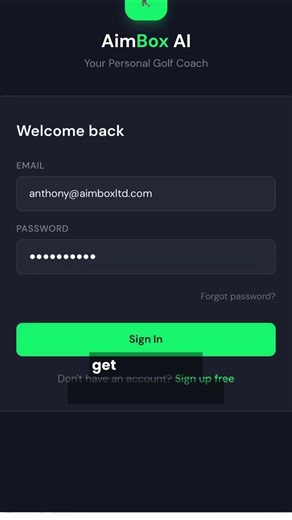 Introducing AimBox AI, your virtual golf coach.